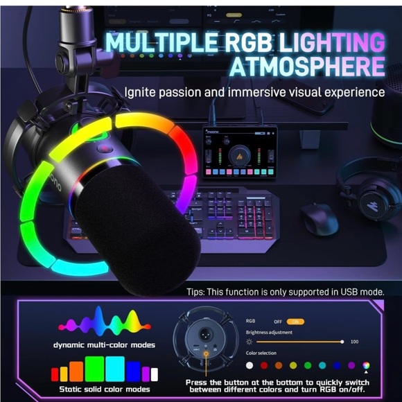 Maono USB/XLR Podcast Dynamic Microphone - Picture 5 of 9